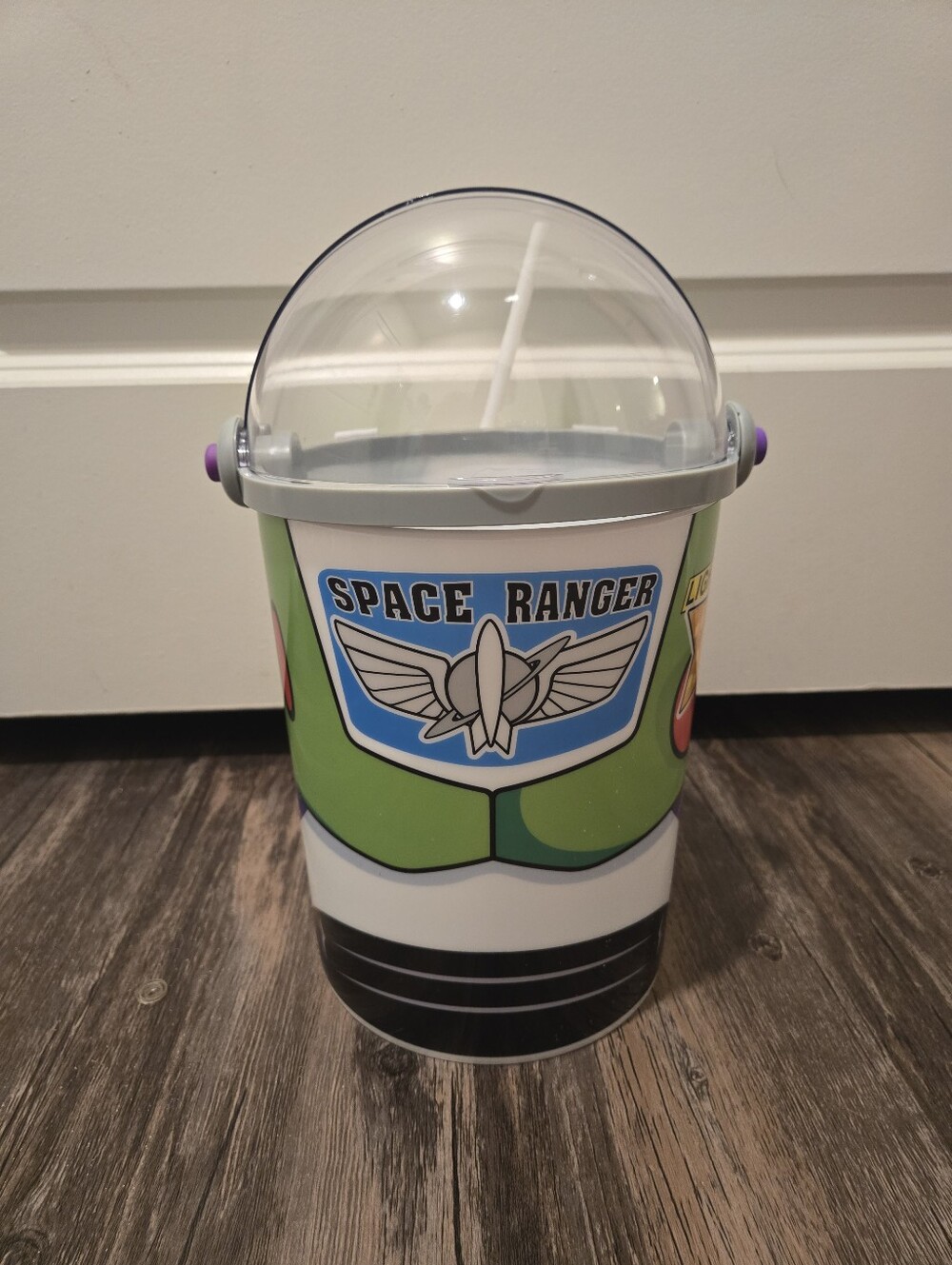 Buzz Lightyear Rocket Ship Popcorn Bucket & Cup Holder Light Up Disney Toy Story